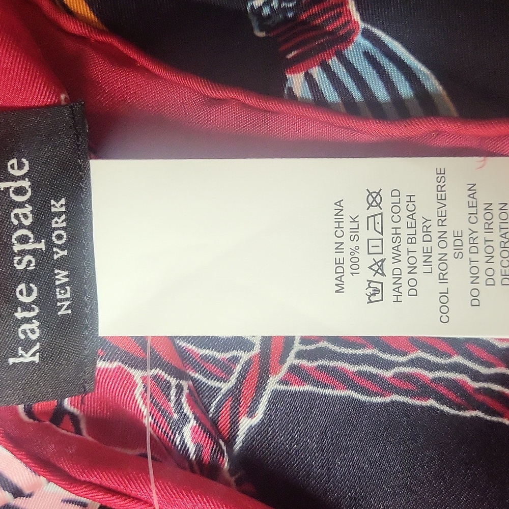 Kate Spade Lock and Key Silk Square Scarf - Picture 8 of 10